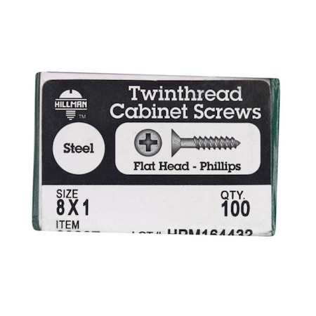 Hillman 39237 8 x 1 in. Twinfast Cabinet Screw 5319058